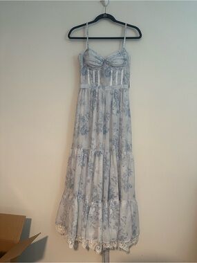 V. Chapman Carmen Corset ruffled Gown